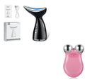 EMS Microcurrent Face & Neck Beauty Device, 3-Color LED Photon Therapy, Skin Tightening Anti-Aging Massager for Face Lift & Double Chin Reduction