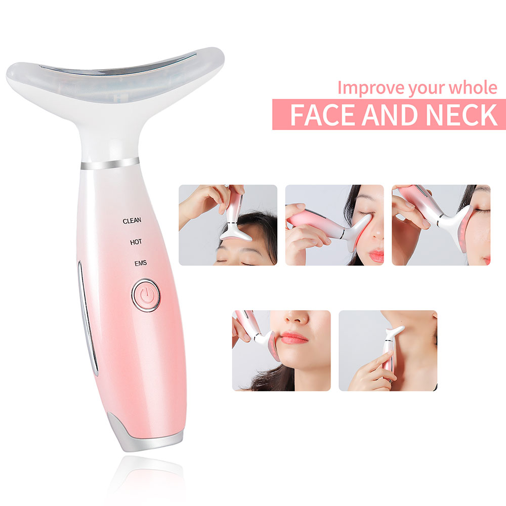 IPL Neck Beauty Device, Heated Neck Massager for Wrinkle Reduction, Skin Tightening & Anti-Aging Neck Lift