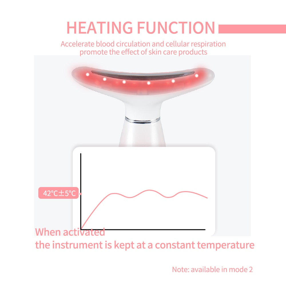 IPL Neck Beauty Device, Heated Neck Massager for Wrinkle Reduction, Skin Tightening & Anti-Aging Neck Lift