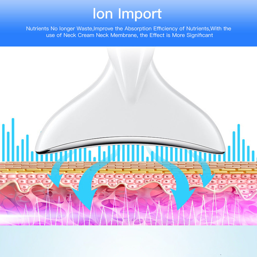 EMS Microcurrent Face & Neck Beauty Device, 3-Color LED Photon Therapy, Skin Tightening Anti-Aging Massager for Face Lift & Double Chin Reduction