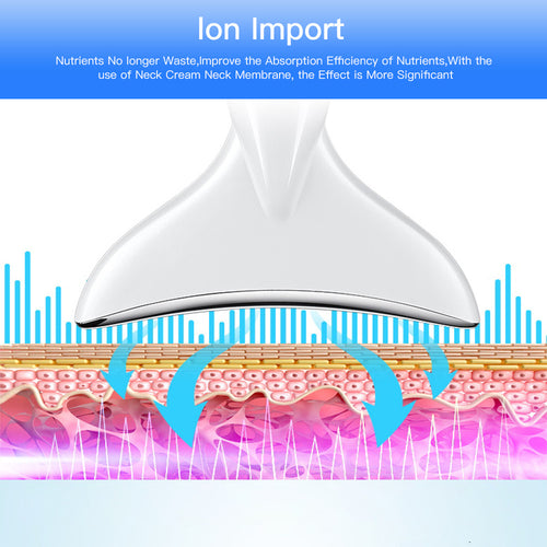 EMS Microcurrent Face & Neck Beauty Device, 3-Color LED Photon Therapy, Skin Tightening Anti-Aging Massager for Face Lift & Double Chin Reduction